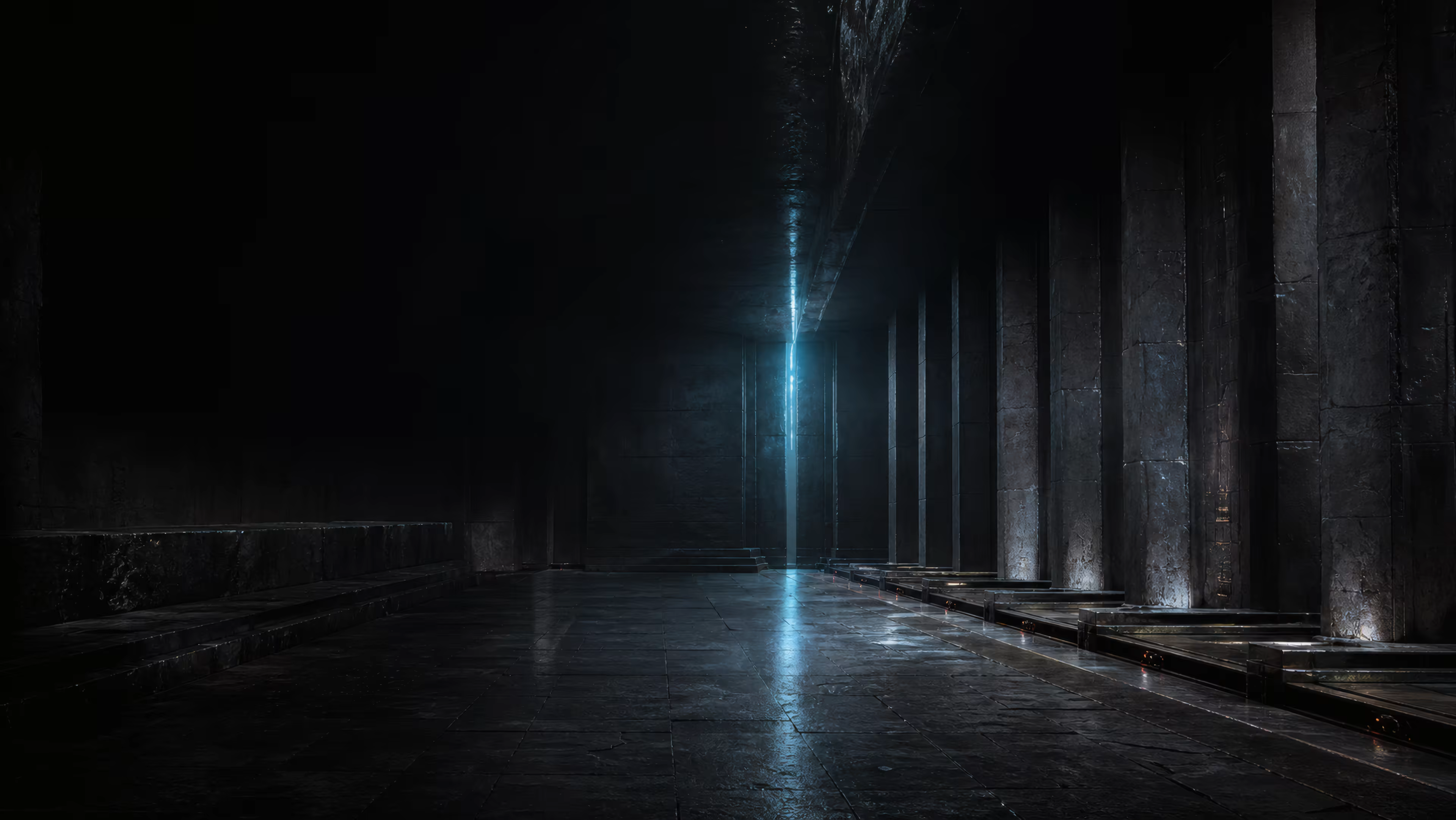 An empty black-stone registry hall waiting for nine VAUNOR class studies.