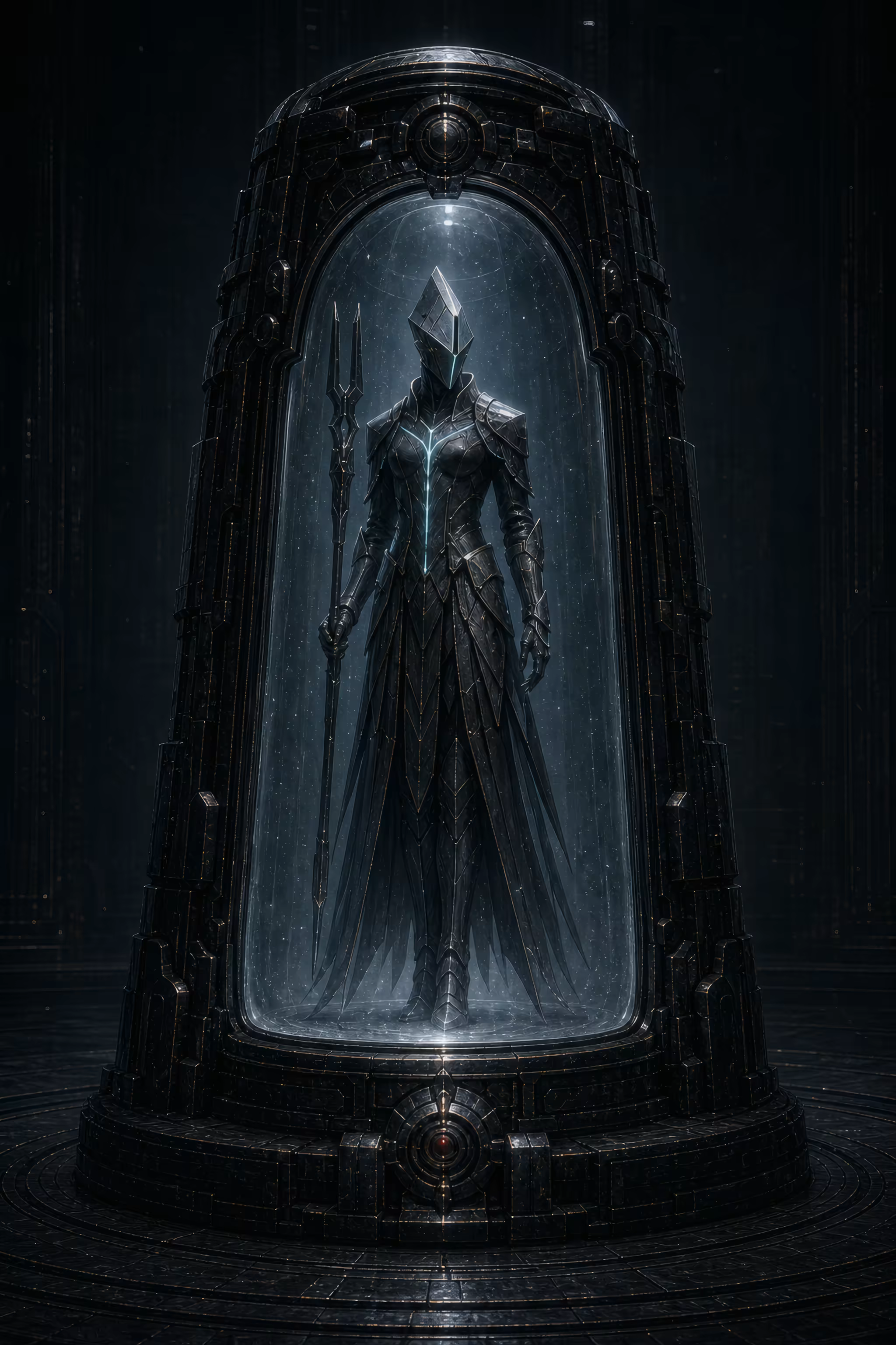 Ilyr, the augur VAUNOR identity, presented inside an archive vessel.